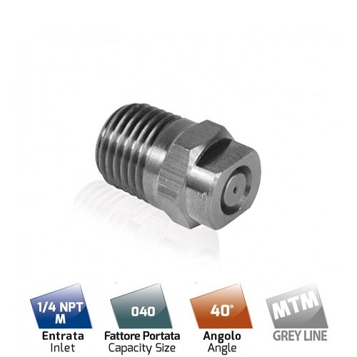 MTM HydroJet Stainless Steel 40 HPN31 | Đầu béc phun cao áp 40°