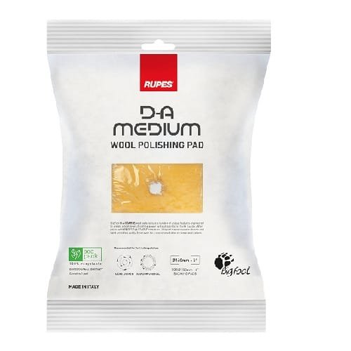 RUPES DA Medium Wool Pad 130mm | Phớt lông cừu vàng 5inch